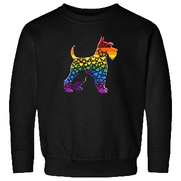 Discover Miniature Schnauzer Rainbow LGBT Gay Pride Lesbian Sweatshirts