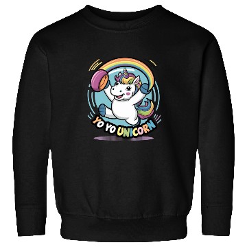 Discover Funny YoYo Unicorn Rainbow Skill Sweatshirts