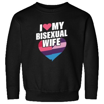 Discover I Love My Bisexual Wife Bi Pride Bisexual Flag Sweatshirts