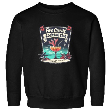 Discover Fire Coral Cocktail Club Sweatshirts