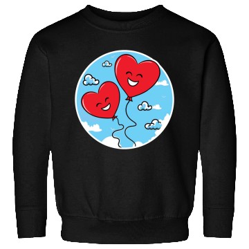 Discover Smiling red heart balloons Sweatshirts