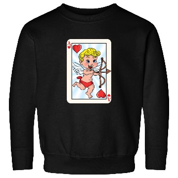 Discover Playing card with cupid Sweatshirts