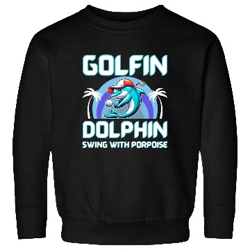 Discover Dolphin playing golf Sweatshirts | Gift for dad | Gift