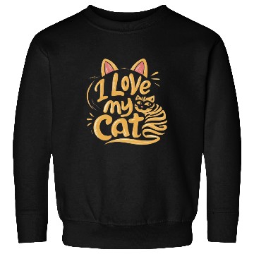 Discover Cat typography Sweatshirts