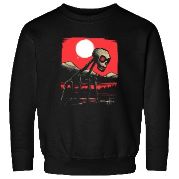 Discover Japan Red Sun Horror: Skull Creature Sweatshirts