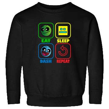 Discover Eat Sleep Dash Repeat Video Game Geometry Video Sweatshirts