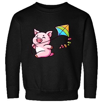 Discover Playful Piglet: Kite-Flying Joy Sweatshirts