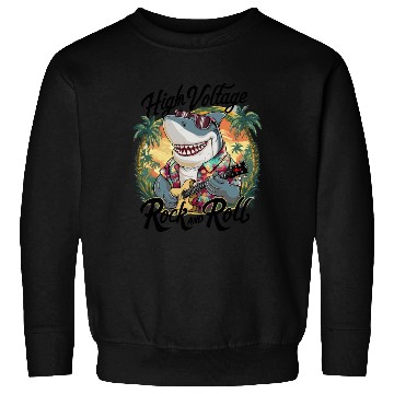 Discover Funny shark with guitar summer beach holiday Sweatshirts