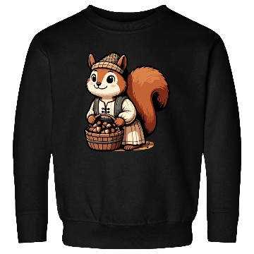Discover Autumn Forager: Squirrel with Acorns Sweatshirts