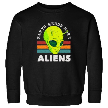 Discover Alien, Aliens, UFO, UAP, Space Unknown Flight Sweatshirts