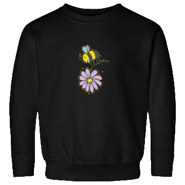 Discover Bee with Flower Animals Nature Beekeeper Sweatshirts