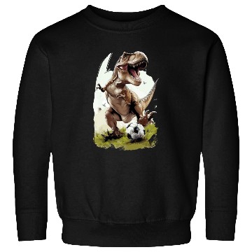 Discover Soccer Player Dinosaur Sweatshirts