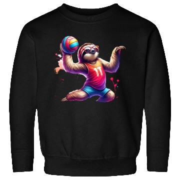 Discover Cool Sloth Volleyball Player Design Sweatshirts