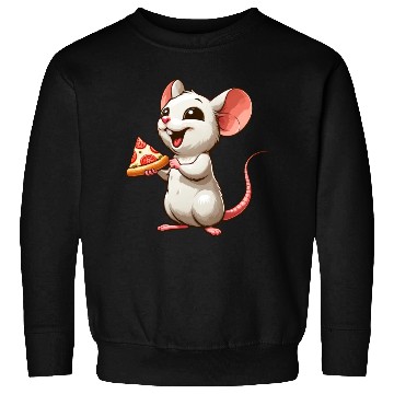 Discover Lab Rat Loves Pizza Humorous Sweatshirts