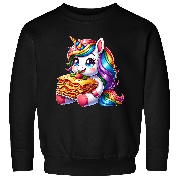 Discover Unicorn Enjoys Italian Lasagna Sweatshirts
