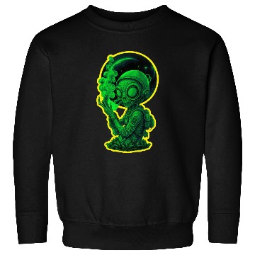 Discover Alien smoking weed Sweatshirts