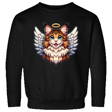 Discover Maine Angel Cat with Wings Sweatshirts