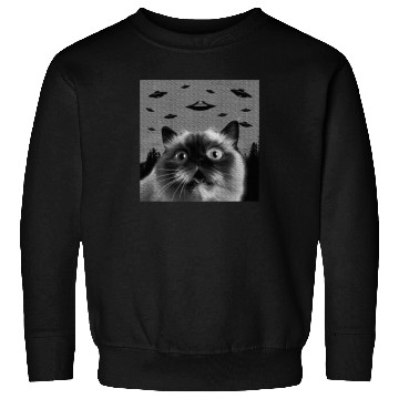 Discover Alien UFO Himalayan Cat Lover Sweatshirts