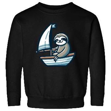 Discover Summer sailing with sloth on dinghy Sweatshirts