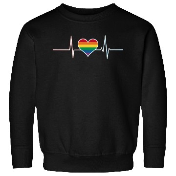 Discover Lovely LGBT Gay Pride Heartbeat Lesbian Gays Love Sweatshirts