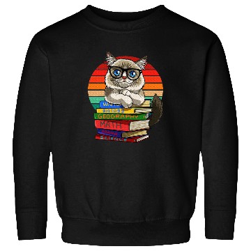 Discover Ragdoll Cat Back To School Bookworm Sweatshirts