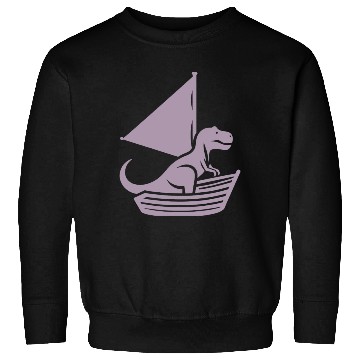 Discover Cool summer sailboat T-Rex silhouette Sweatshirts