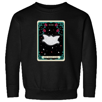 Discover the moon cat Sweatshirts tarot card gift for mom and dad