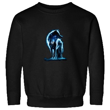 Discover Majestic Wolf Through The Mysterious Forest Sweatshirts