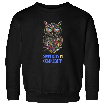 Discover Abstract Art, Simplicity In Complexity,Owl Sweatshirts