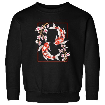 Discover Japanese Koi Carp Fish Cherry Blossom Sweatshirts
