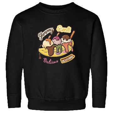 Discover banana split-Delicious sweet Sweatshirts
