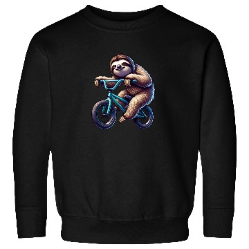 Discover Sloth on BMX Bike Cool and Funny Design Sweatshirts