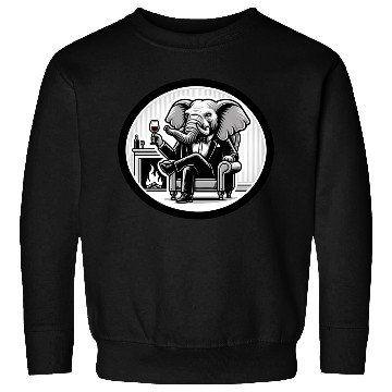 Discover Elegant Elephant Pachyderm in Suit Sweatshirts
