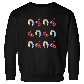 Discover Rainbow Cherries Grid Sweatshirts