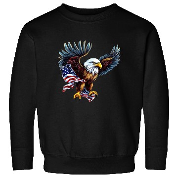 Discover 4th Of July US flag with eagle Sweatshirts