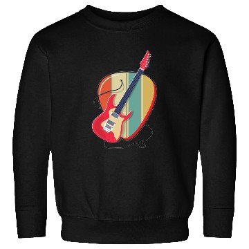 Discover Electric Guitar Connected to Pick Sweatshirts