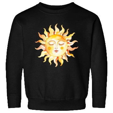 Discover Mystical Sun with a Face Sweatshirts