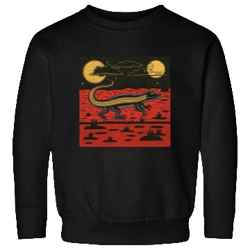 Discover Giant Lizard Running Across The Australian Outback Sweatshirts