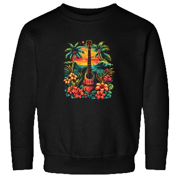 Discover Guitar Illustration Sweatshirts