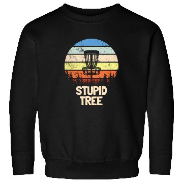 Discover Stupid Tree Disc Golf Retro Funny Disc Golf Player Sweatshirts