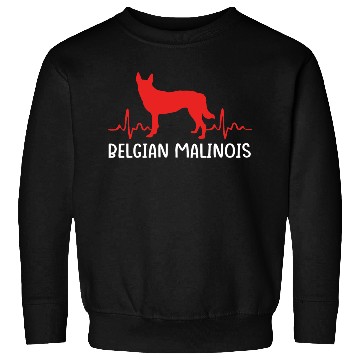 Discover Silhouette Dog Heartbeat Belgian Malinois Sweatshirts
