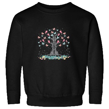 Discover Floral Nature Beautiful Insect Butterfly Tree Butt Sweatshirts
