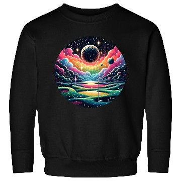 Discover Galactic Golf A Cosmic Golfer Swing Sweatshirts