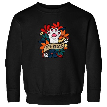 Discover Cat Lover Toe Beans Cat Saying Cat Humor Sweatshirts