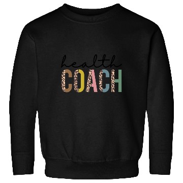 Discover Fitness Heath Coaching Dietitian Leopard Print Hea Sweatshirts