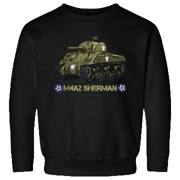 Discover World War 2 American Tank M4A2 Sherman memorabilia Sweatshirts