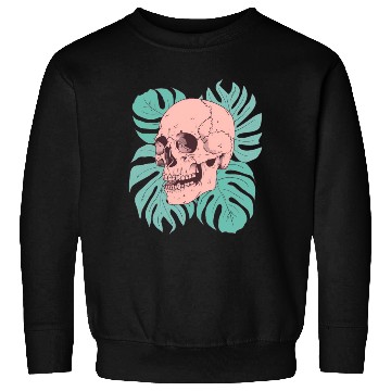 Discover Pink Tropical Skull Sweatshirts