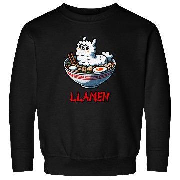 Discover Llamen Noodles Chinese Food Alpaca Llama Lover Sweatshirts