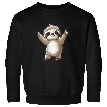 Discover Charming Smiling Sloth Embracing Life Sweatshirts