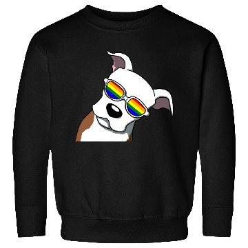 Discover LGBTQ CUTE PIT BULL PRIDE DESIGN Sweatshirts